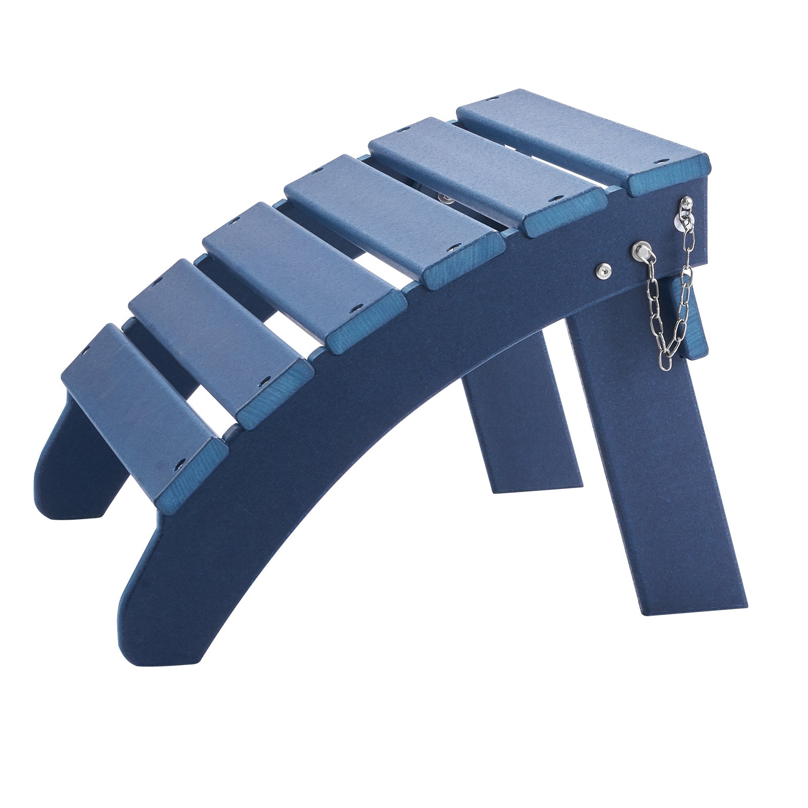 VEVOR Adirondack Ottoman Set of 2, 47.5L x 48W x 35H cm HDPE Plastic Folding Adirondack Ottoman, Weather-Resistant Foot Rest for Adirondack Chair, Used for Outside Porch Pool Lawn Backyard, Blue