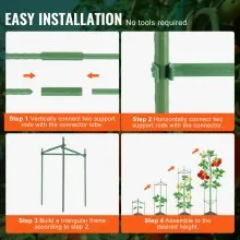 VEVOR 6 Packs Tomato Cages for Garden 48" Tomato Plant Stakes Support Cage