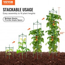 VEVOR 4 Packs Tomato Cages for Garden 1620 mm Tomato Plant Stakes Support Cage