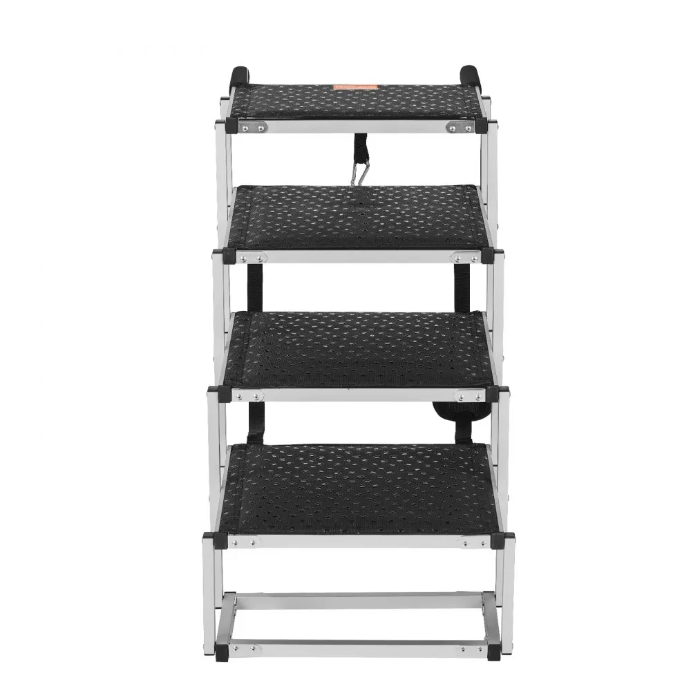 VEVOR Dog Stair for Cars 4-step Folding Dog Steps Aluminum Loads up to 68 kg