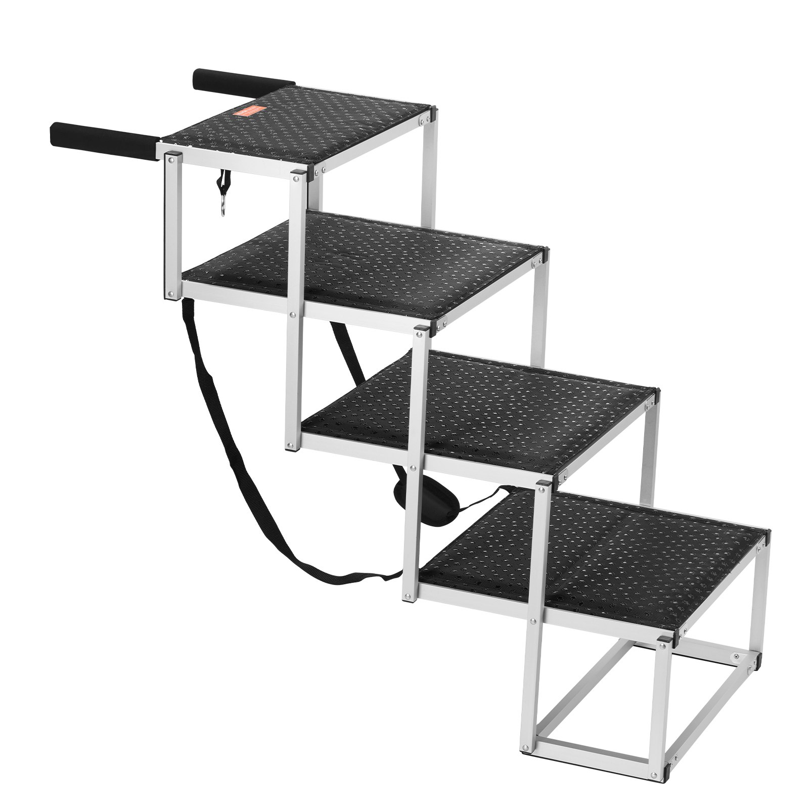 VEVOR Dog Stair for Cars 4-step Folding Dog Steps Aluminum Loads up to 250 lbs