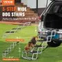 VEVOR Dog Stair for Cars 5-step Folding Dog Steps Aluminum Loads up to 68 kg