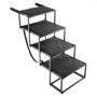 VEVOR Dog Stairs for Car, 4 Steps Extra Wide Foldable Dog Ramp for Large Dogs with Non-Slip Surface, Portable Lightweight Pet Stairs Ladder for Car, SUV, Truck, High Bed, Sofa, Support up to 113 kg