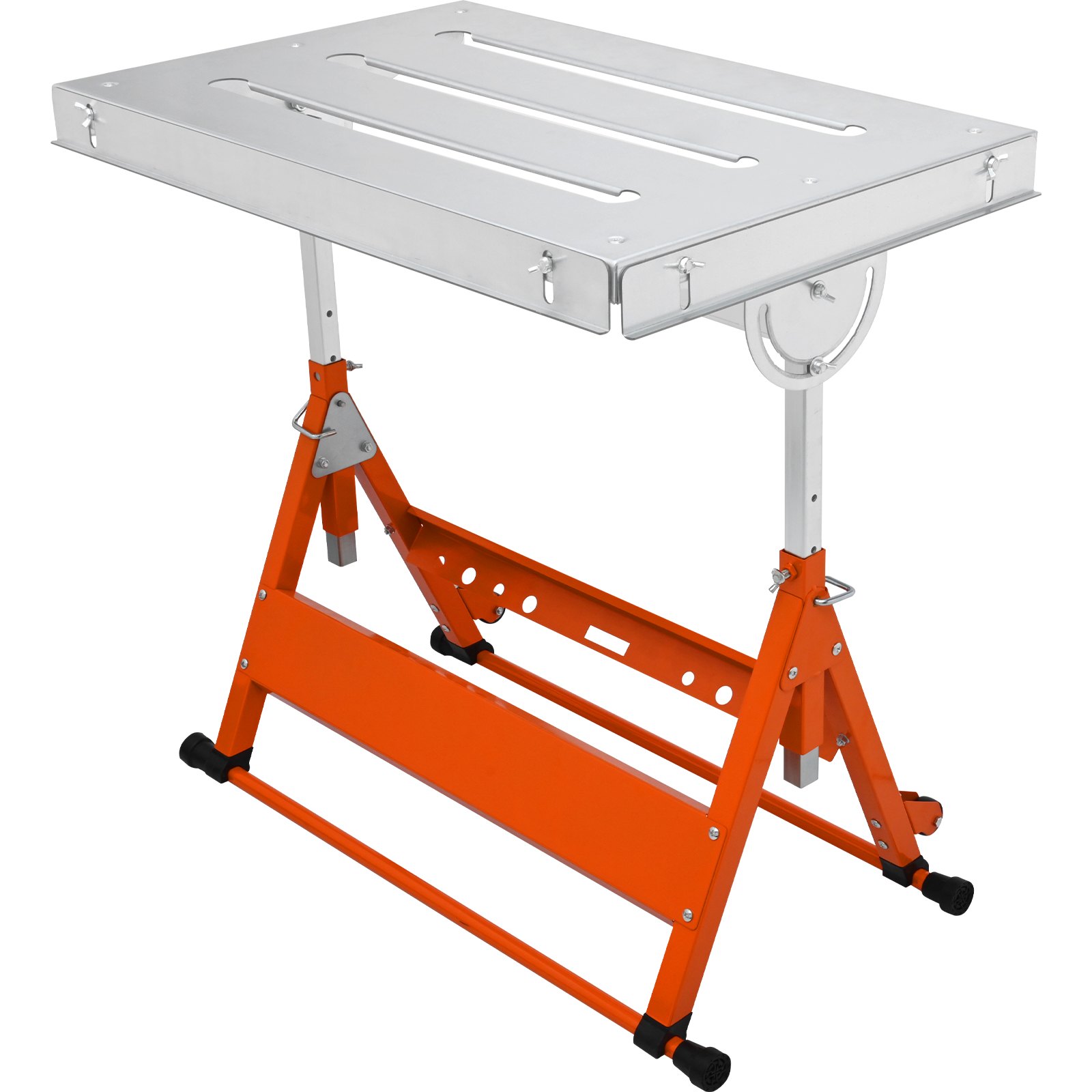 Sweiko Welding Table 30" x 20", 400lbs Load Capacity Steel Welding Workbench Table on Wheels, Folding Work Bench with Three 1.1" Slot, 3 Tilt Angles, Adjustable Height, Retractable Guide Rails Sweiko Welding Table 30" x 20", 400lbs Load Capacity Steel Welding Workbench Table on Wheels, Folding Work Bench with Three 1.1" Slot, 3 Tilt Angles, Adjustable Height, Retractable Guide Rails