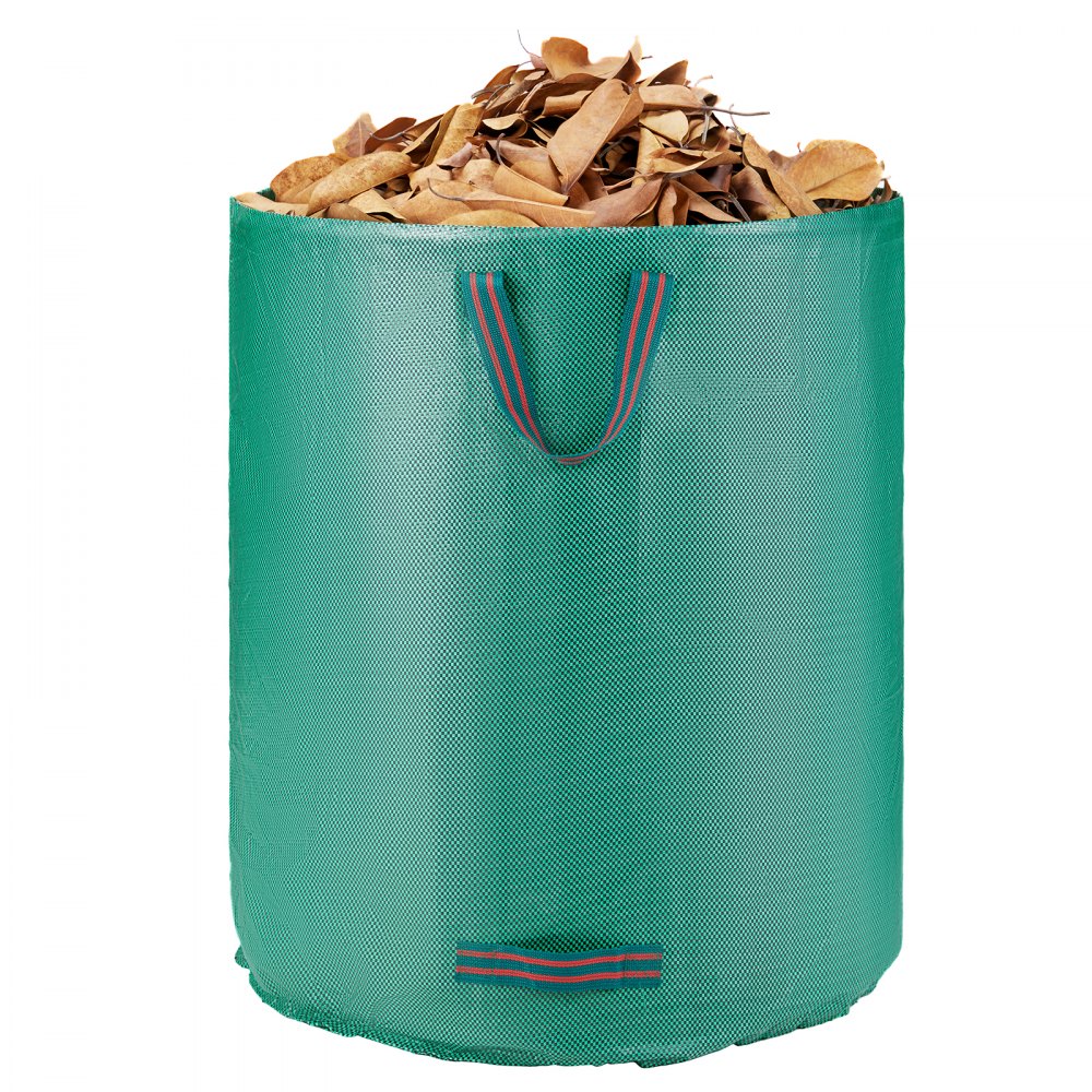 VEVOR 3-Pack 72 Gallon Reusable Yard Waste Bag, Large Lawn Garden Bags, Heavy Duty Collapsible Garden Leaf Trash Container, Stand-Up Grass Clipping Bin, with Reinforcement Ring and Handles, 26.4x30 in