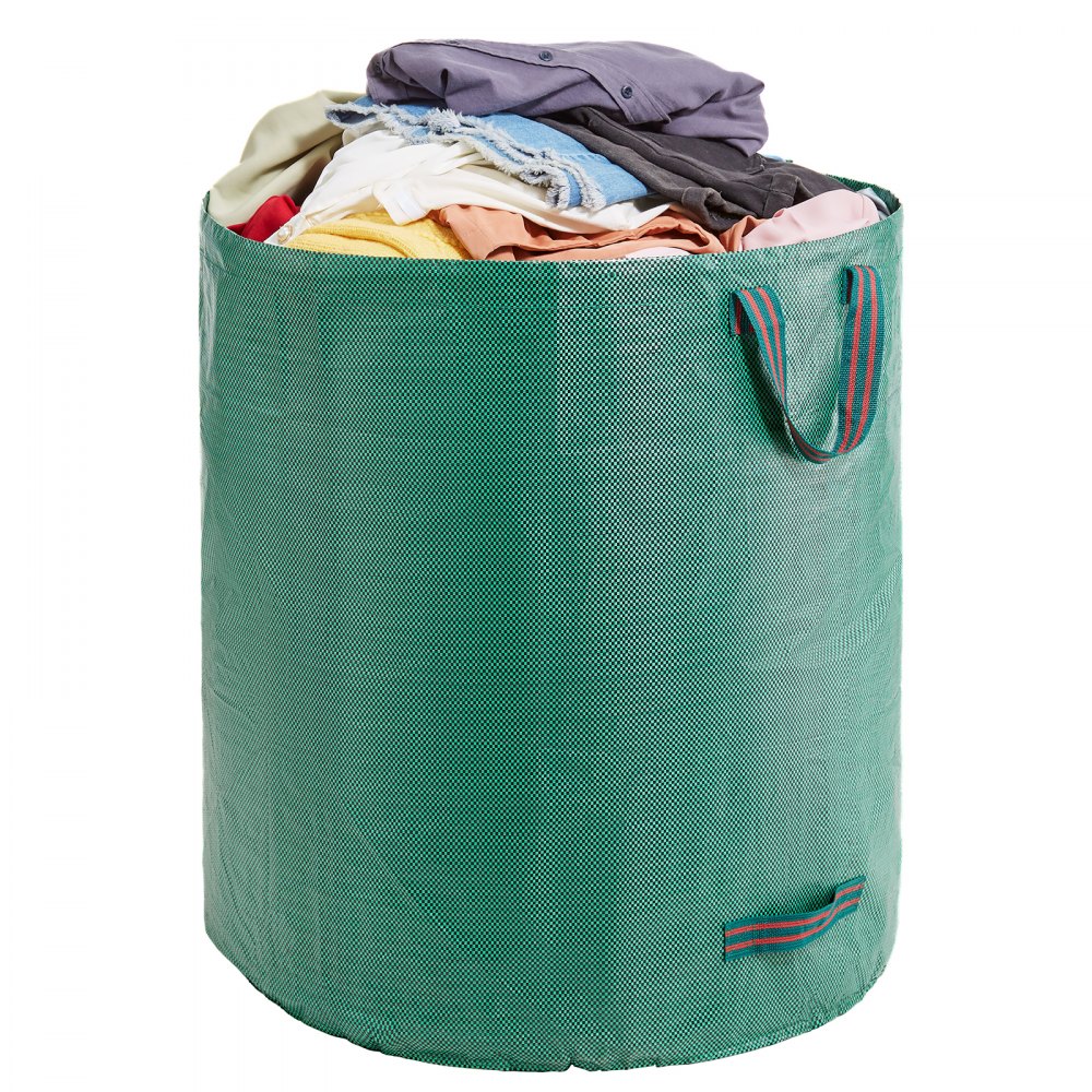 VEVOR 3-Pack 72 Gallon Reusable Yard Waste Bag, Large Lawn Garden Bags, Heavy Duty Collapsible Garden Leaf Trash Container, Stand-Up Grass Clipping Bin, with Reinforcement Ring and Handles, 26.4x30 in