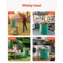 3-Pack 72 Gallon Reusable Yard Waste Bag Garden Leaf Trash Container Lawn Garden