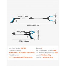 Grabber Reacher Tool 2-Pack 34" Heavy Duty Grabber Tool Foldable Pick Up Stick