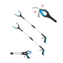 34" Grabber Reacher Tool, 2-Pack Foldable Reacher Grabber Pickup Tool with 360° Rotating Jaw & Magnets, Grabber Tool Heavy Duty