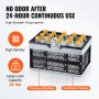 VEVOR Collapsible Shopping Basket, 3 Pack, 16L Plastic Foldable Storage Crate with Handle, Grocery Fruit Vegetable Shopping Basket Folding Storage Container for Supermarket Retail Shopping, Black