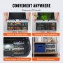 VEVOR Collapsible Shopping Basket, 3 Pack, 16L Plastic Foldable Storage Crate with Handle, Grocery Fruit Vegetable Shopping Basket Folding Storage Container for Supermarket Retail Shopping, Black