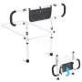 VEVOR Bed Rails for Elderly Adults, 180° Foldable Bed Assist Rails for Seniors, 204.12 kg Loading Bed Side Rails Bed Cane with 4-Level Adjustable Handle, Storage Pocket Fits King Queen Full Twin Bed
