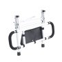 VEVOR Bed Rails for Elderly Adults, 180° Foldable Bed Assist Rails for Seniors, 204.12 kg Loading Bed Side Rails Bed Cane with 4-Level Adjustable Handle, Storage Pocket Fits King Queen Full Twin Bed
