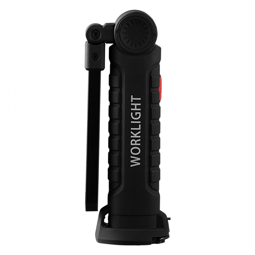 VEVOR Rechargeable LED Work Light, 1200 mAh, Magnetic Mechanic Flashlight with Magnetic Base, 360° Rotation, 5 Lighting Modes, Foldable Grill Lamp for Mechanics, Car Repairs, Home, Emergency (2 Pack)