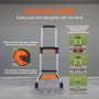 VEVOR Folding Hand Truck, 125 kg Load Capacity, Aluminum Portable Cart, Convertible Hand Truck and Dolly with Telescoping Handle and PP+TPR Wheels, Ultra Lightweight Super Strong for Moving Warehouse