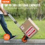 VEVOR Folding Hand Truck, 309 lbs Load Capacity, Aluminum Portable Cart, Convertible Hand Truck and Dolly with Telescoping Handle and PP+TPR Wheels, Ultra Lightweight Super Strong for Moving Warehouse