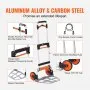 VEVOR Folding Hand Truck, 309 lbs Load Capacity, Aluminum Portable Cart, Convertible Hand Truck and Dolly with Telescoping Handle and PP+TPR Wheels, Ultra Lightweight Super Strong for Moving Warehouse