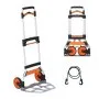 VEVOR Folding Hand Truck, 309 lbs Load Capacity, Aluminum Portable Cart, Convertible Hand Truck and Dolly with Telescoping Handle and PP+TPR Wheels, Ultra Lightweight Super Strong for Moving Warehouse