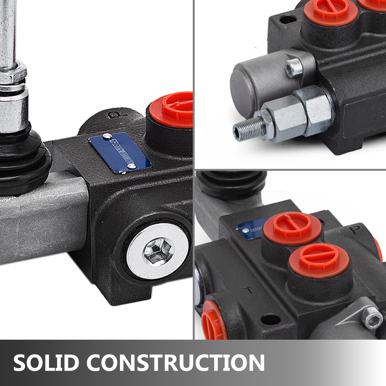 Válvula de control direccional hidráulica de 1 carrete VEVOR, válvula hidráulica de 11 Gpm, válvula de control hidráulica de doble efecto para tractores, cargadores, tanques