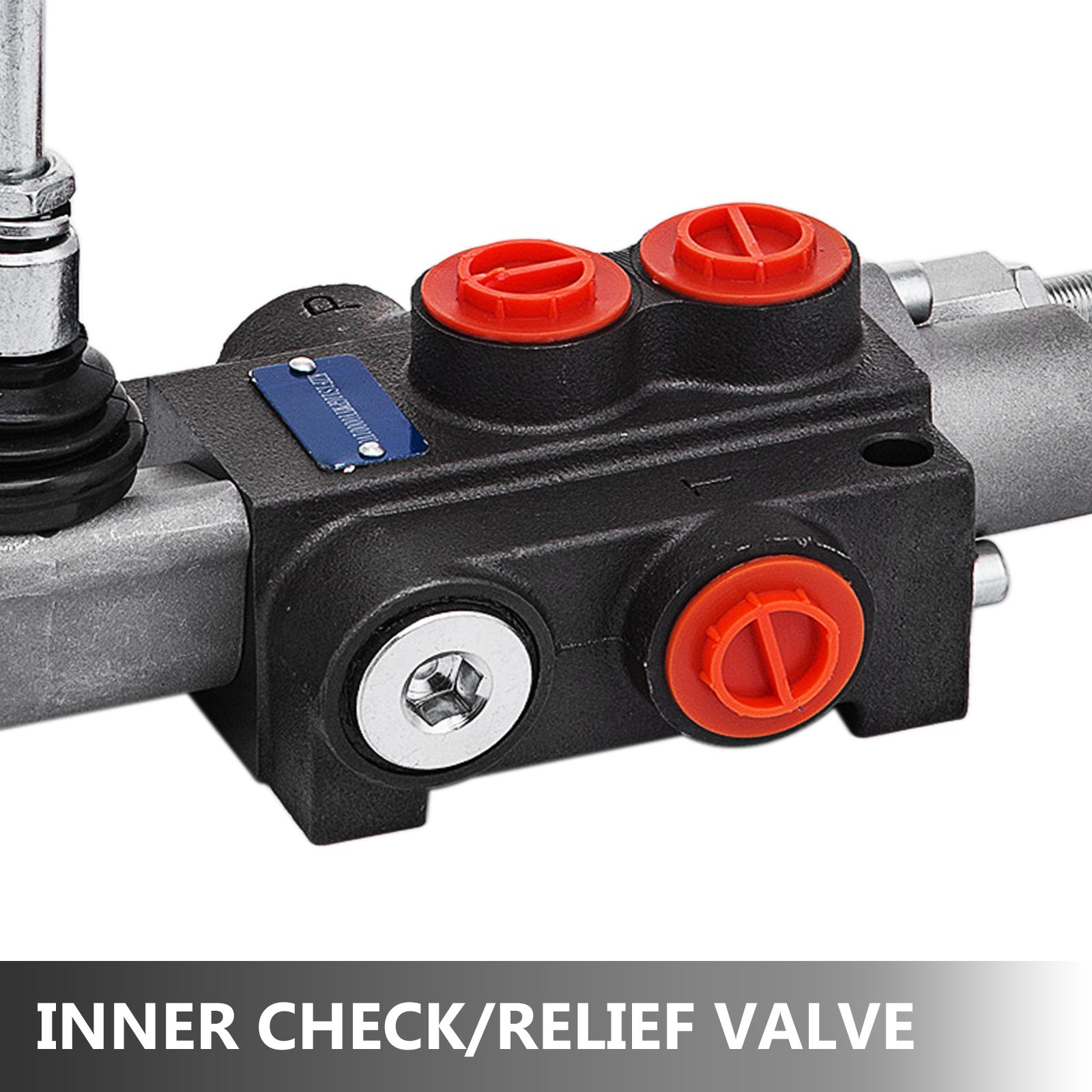 Válvula de control direccional hidráulica de 1 carrete VEVOR, válvula hidráulica de 11 Gpm, válvula de control hidráulica de doble efecto para tractores, cargadores, tanques