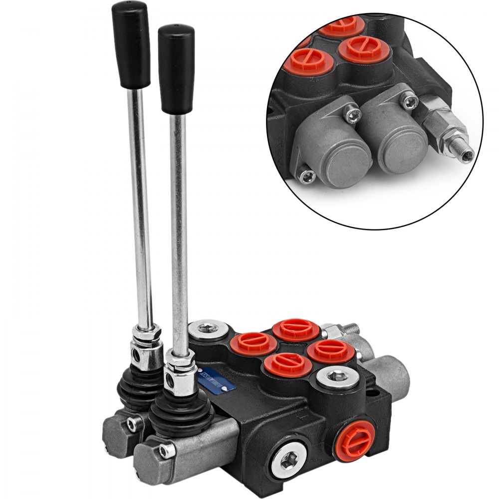 VEVOR 2 Spool Hydraulic Directional Control Valve 11gpm Adjustable Tractors Loaders