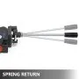 VEVOR hydraulic valve with triple lever controls and spring return mechanism.