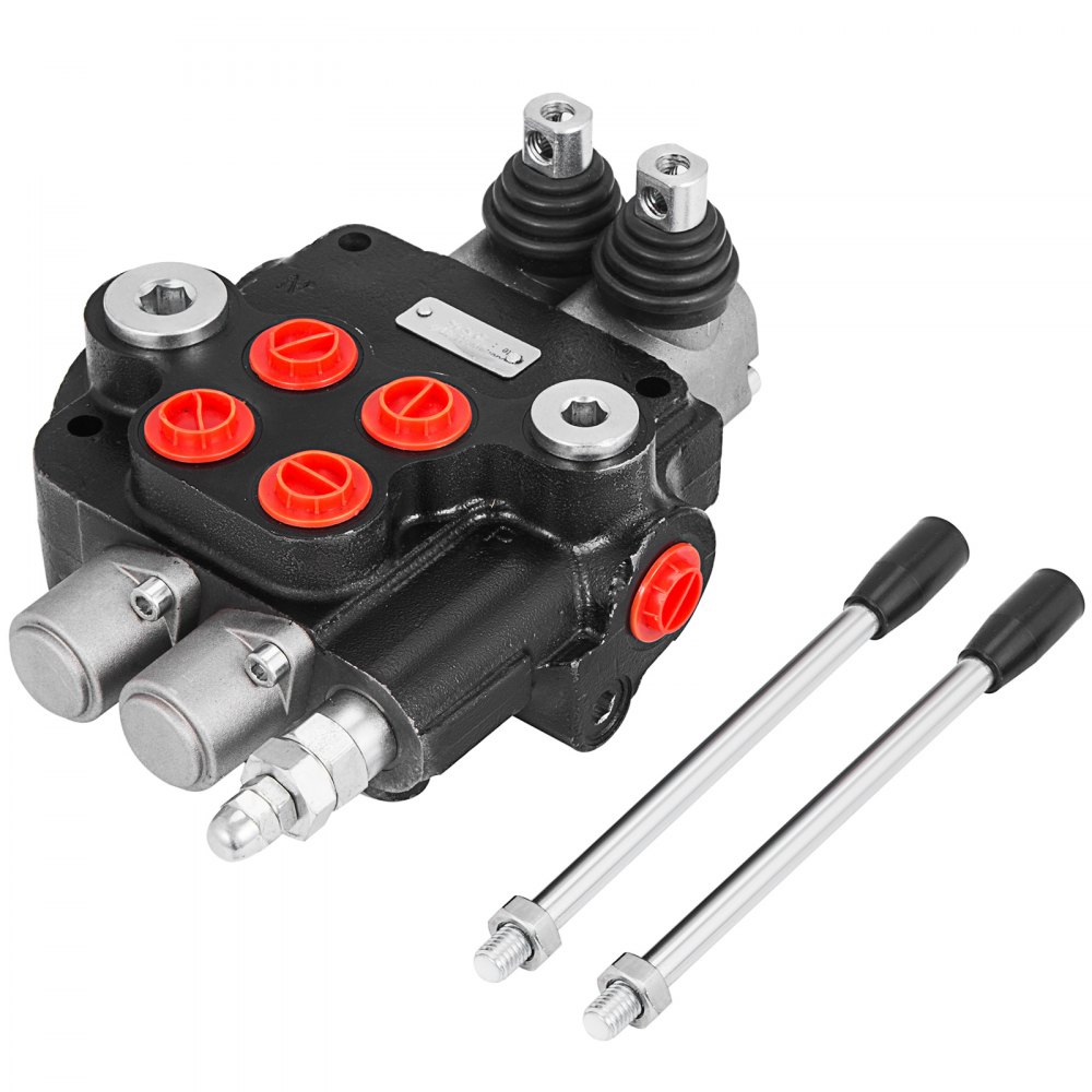 VEVOR 2 Spool Hydraulic Control Valve 21 GPM Double Acting  Motors 3600 PSI