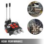 VEVOR 2 Spool Hydraulic Control Valve 21 GPM Double Acting  Motors 3600 PSI