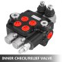 VEVOR 2 Spool Hydraulic Control Valve 21 GPM Double Acting  Motors 3600 PSI