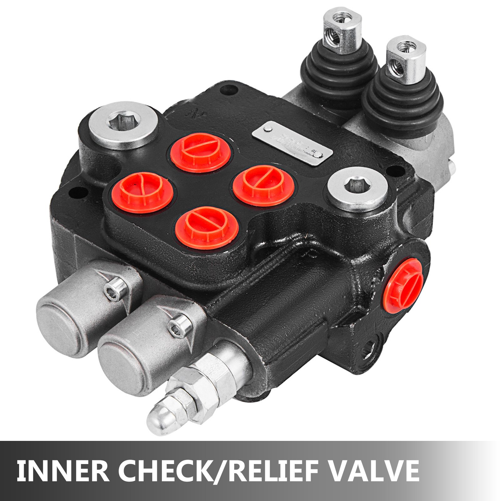VEVOR 2 Spool Hydraulic Control Valve 21 GPM Double Acting  Motors 3600 PSI