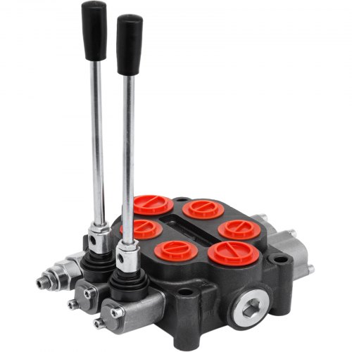 VEVOR Hydraulic Control Valve 2 Spool Hydraulic Directional Control Valve 25 GPM Hydraulic Valve Double Acting for Tractors loaders Tanks 3000PSI