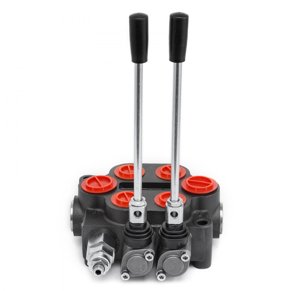 VEVOR Hydraulic Control Valve 2 Spool Hydraulic Directional Control Valve 25 GPM Hydraulic Valve Double Acting for Tractors loaders Tanks 3000PSI