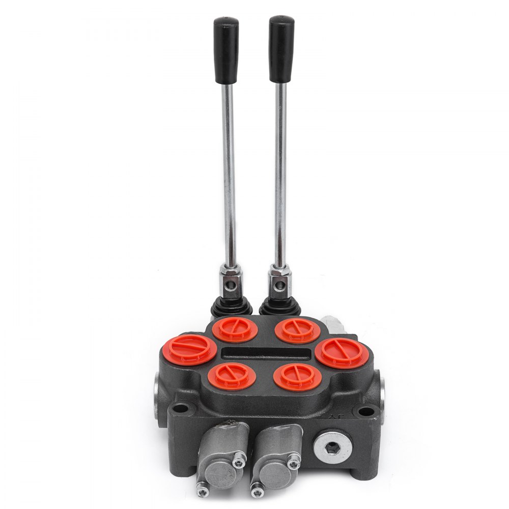 VEVOR Hydraulic Control Valve 2 Spool Hydraulic Directional Control Valve 25 GPM Hydraulic Valve Double Acting for Tractors loaders Tanks 3000PSI