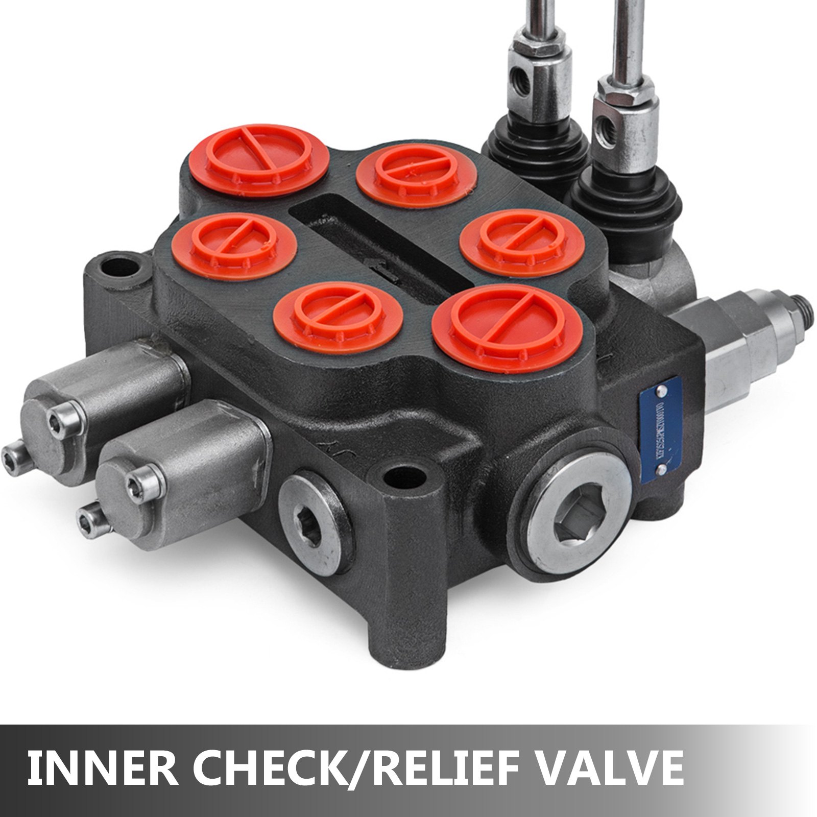 VEVOR Hydraulic Control Valve 2 Spool Hydraulic Directional Control Valve 25 GPM Hydraulic Valve Double Acting for Tractors loaders Tanks 3000PSI