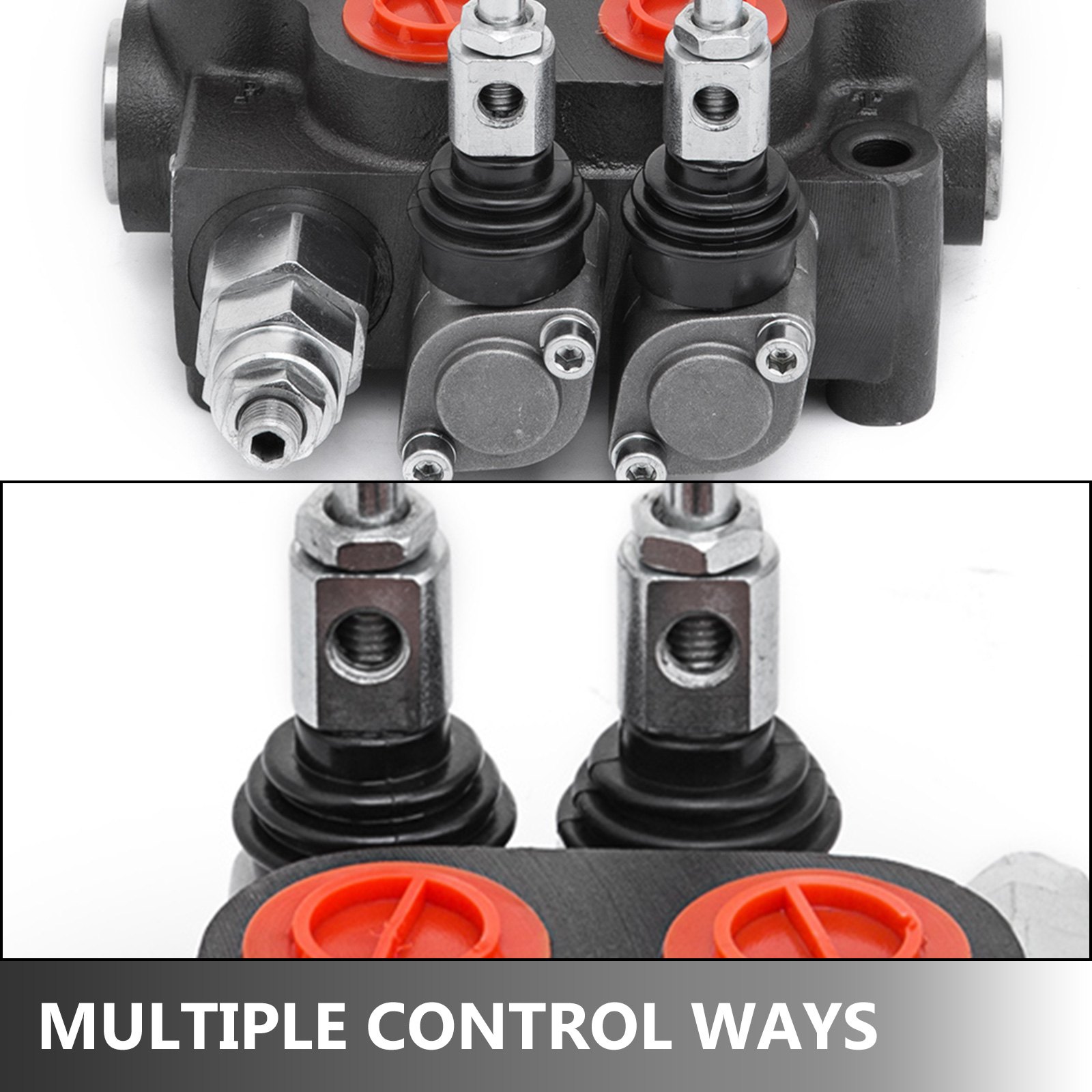 VEVOR Hydraulic Control Valve 2 Spool Hydraulic Directional Control Valve 25 GPM Hydraulic Valve Double Acting for Tractors loaders Tanks 3000PSI
