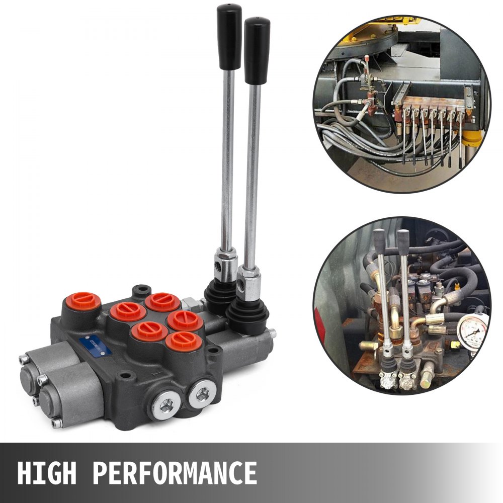 2 Spool 8 GPM MB21BB5C1 Hydraulic Control Valve 3500 PSI Log Splitters Cylinder