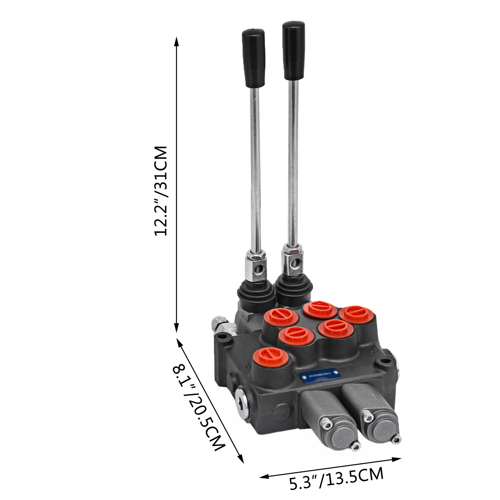 2 Spool 8 GPM MB21BB5C1 Hydraulic Control Valve 3500 PSI Log Splitters Cylinder