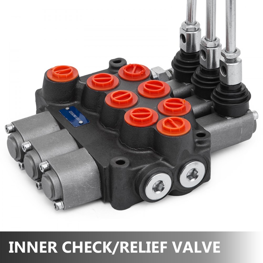 3 SPOOL HYDRAULIC VALVE MB31BBB5C1 8 GPM 3500 PSI #8 SAE PORTS