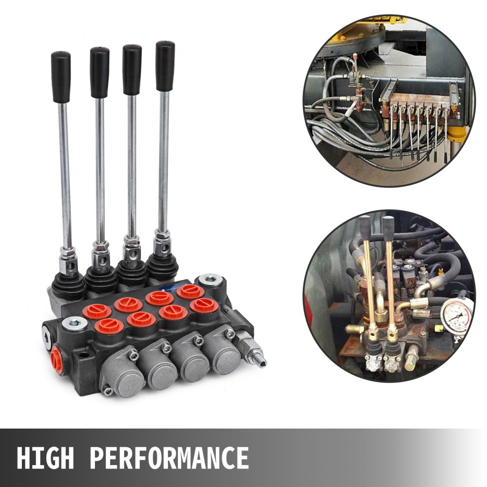 4 Spool Hydraulic Directional Control Valve 11gpm Motors Log Splitters 40l/min