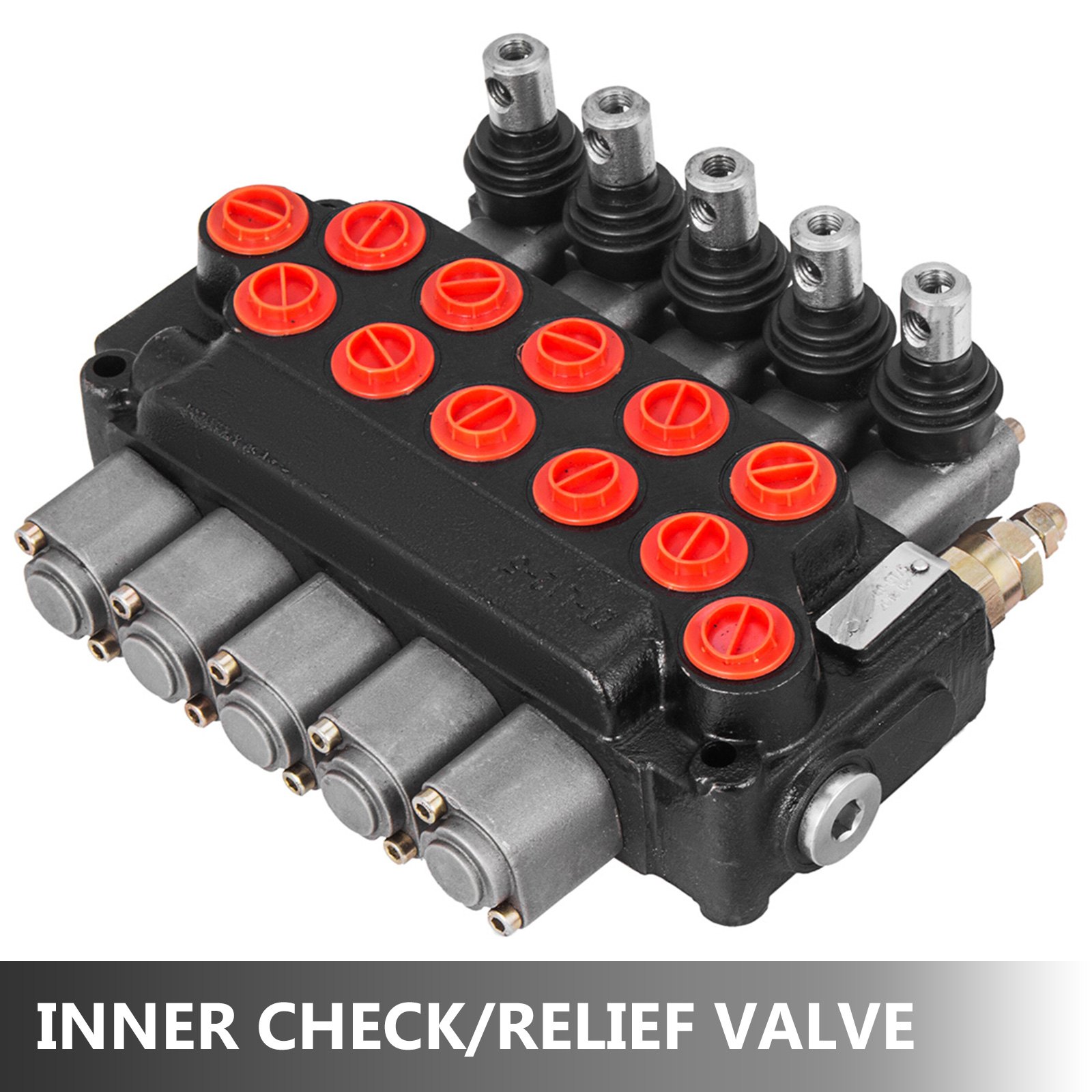 5 Spool Hydraulic Directional Control Valve 11GPM Monoblock Tractors 40l/min