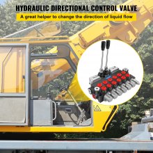 VEVOR Hydraulic Directional Control Valve, 6 Spool Hydraulic Spool Valve, 11 GPM Hydraulic Loader Valve, 4500 PSI Directional Control Valve, Hydraulic Valves and Controls for Tractors Loaders Tanks