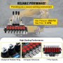 VEVOR Hydraulic Directional Control Valve, 7 Spool Hydraulic Spool Valve, 11 GPM Hydraulic Loader Valve, 4500 PSI Directional Control Valve, Hydraulic Valves And Controls For Tractors Loaders Tanks