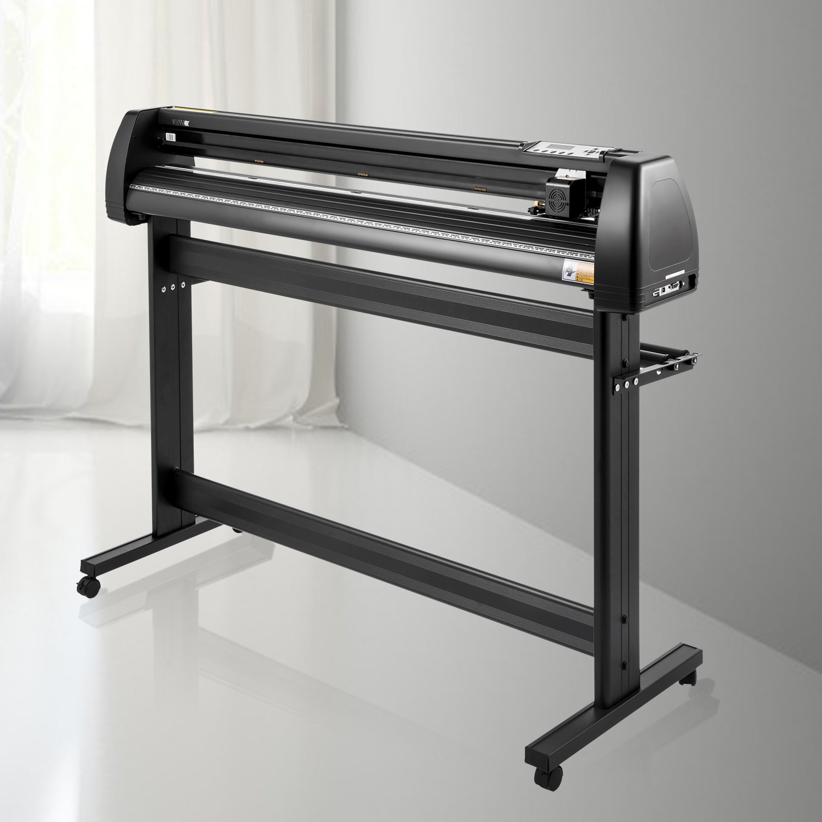 VEVOR Vinyl Cutter Machine, 53in / 1350mm, LED Plotter Printer, Precise Manual Positioning, Softwares Support MAC and Windows Systems, Adjustable Force and Speed, Floor Stand for Making Sign Label
