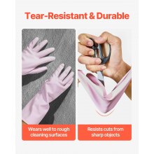 Guantes de limpieza reutilizables, 2 pares, guantes para lavavajillas domésticos, antideslizantes, grandes