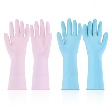 Guantes de limpieza reutilizables, 2 pares, guantes para lavavajillas domésticos, antideslizantes, grandes