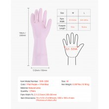 Guantes de limpieza reutilizables, 2 pares, guantes para lavavajillas domésticos, antideslizantes, medianos