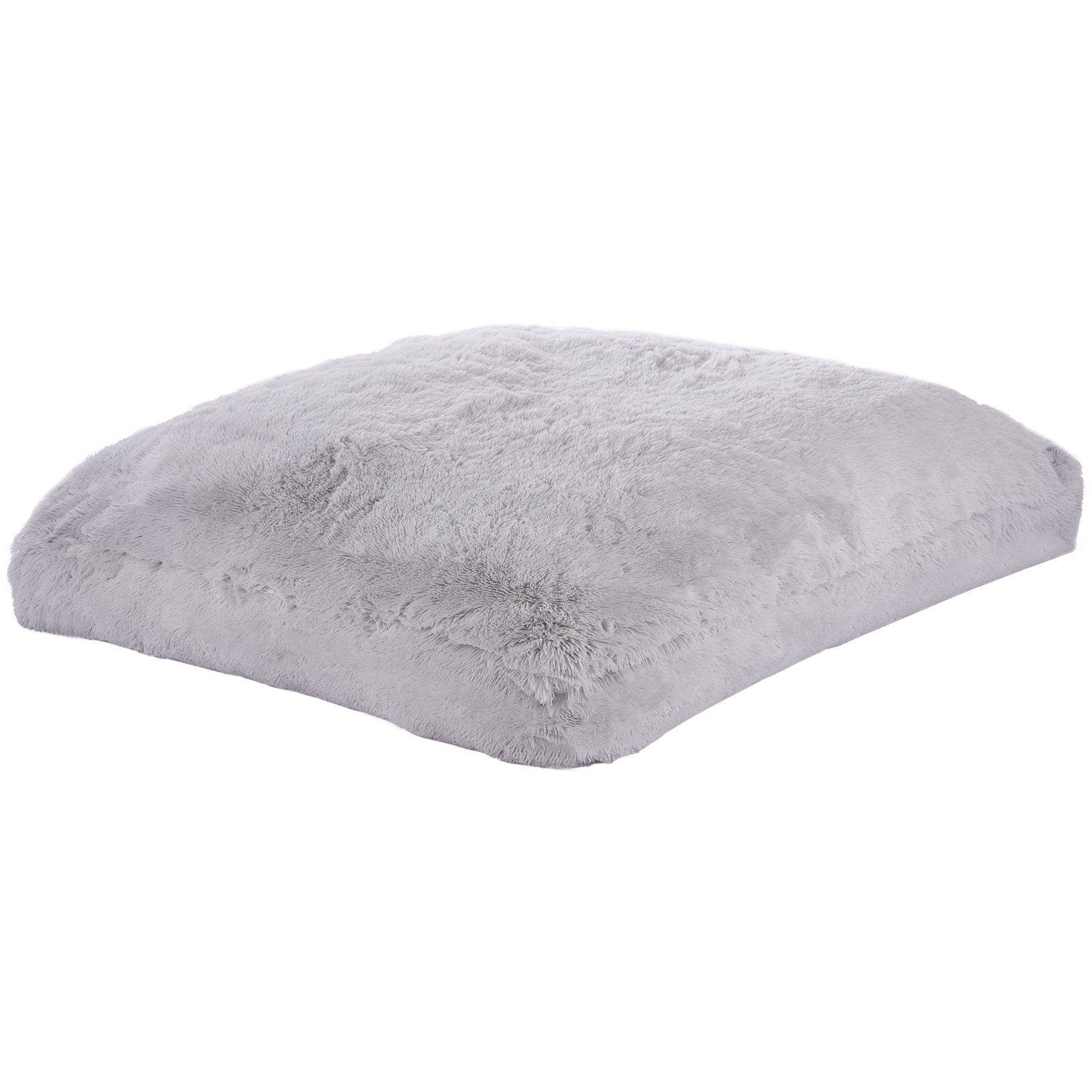 VEVOR Bean Bag Bed Chair, Convertible Chair from BeanBag to Lounge or Mattress, Gaint Bean Bag Chair Bed with Washable Cover for Adults, Fluffy Plush, Foam Filling and Side Pocket, Grey(Full Size)