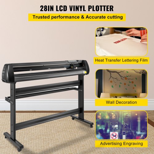 VEVOR Vinyl Cutter 53Inch Vinyl Cutter Machine Manual Vinyl Printer Plotter Cutter with Floor Stand Vinyl Plotter Adjustable Force Speed for Sign Making