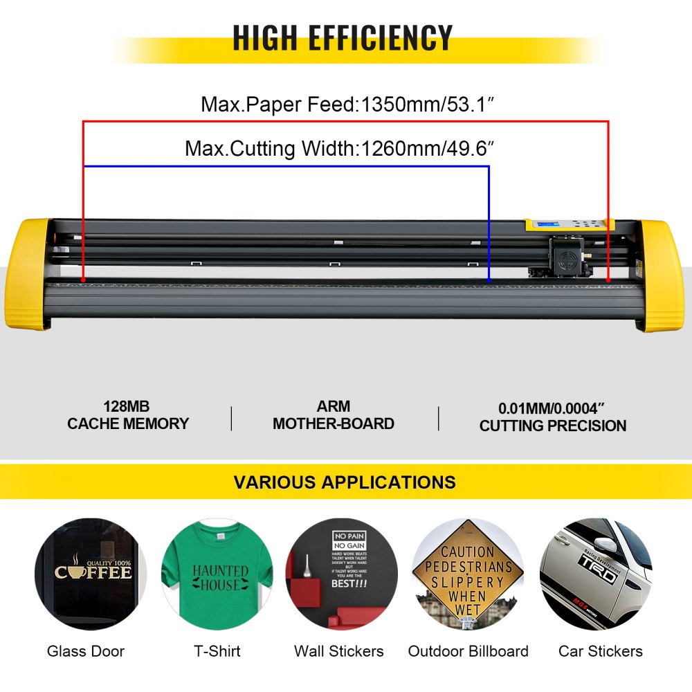 VEVOR Vinyl Cutter Machine Cutting Plotter 1350mm Plotter Printer Vinyl Cutting