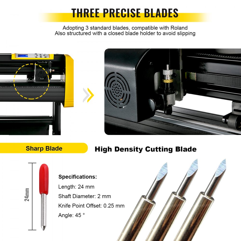 Vevor Vinyl Cutter Machinecutting Plotter 720mm Plotter Printer Vinyl Cutting